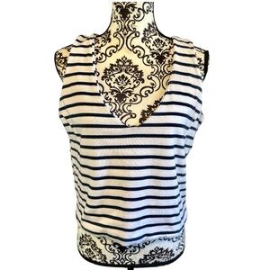 Striped V-Neck Tank Top